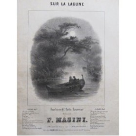 MASINI F. Sur la Lagune Chant Piano 1843