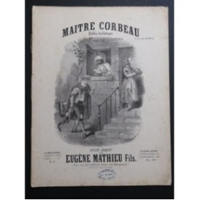 MATHIEU Eugène Fils Maître Corbeau Piano ca1860