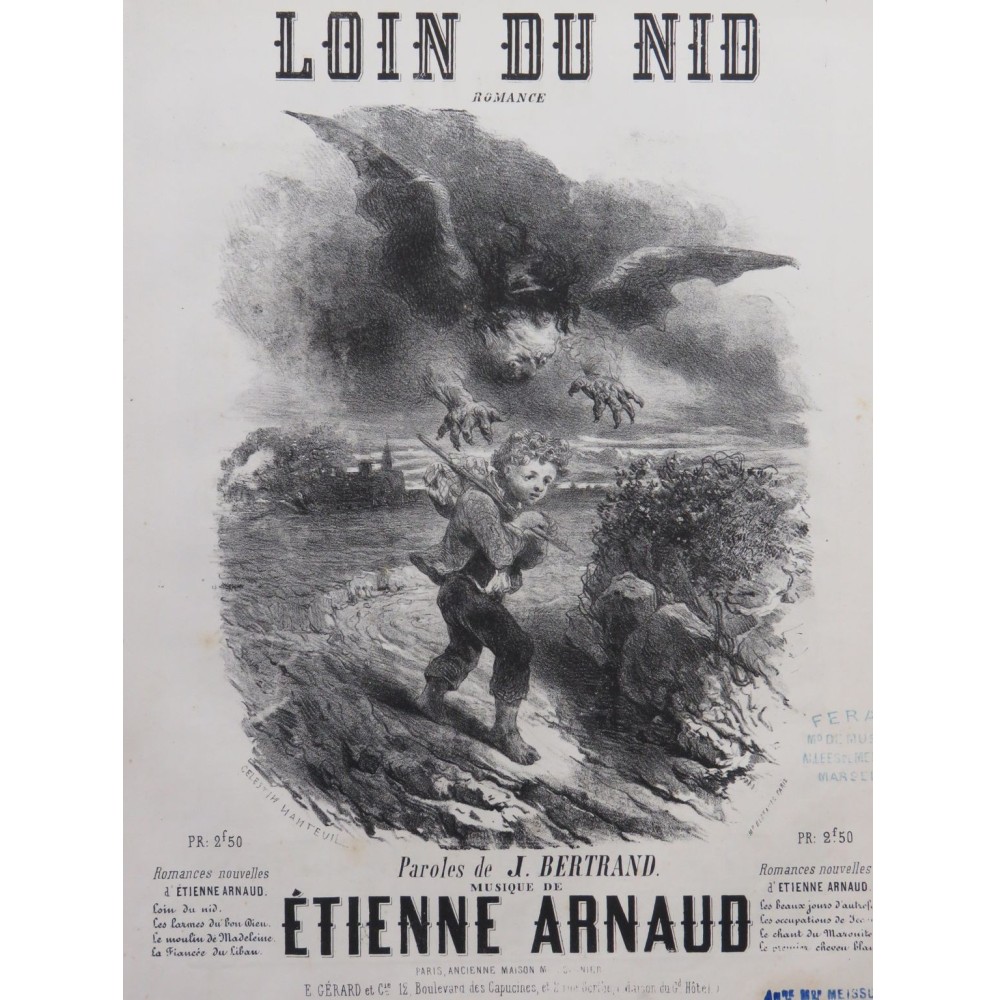 ARNAUD Étienne Loin du nid Nanteuil Chant Piano ca1860