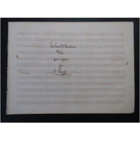 PONSETY M. La Corne d'Abondance Valse Manuscrit Piano XIXe