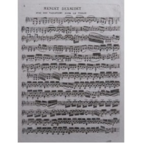 EXAUDET André-Joseph Menuet avec Variations Violon XVIIIe siècle