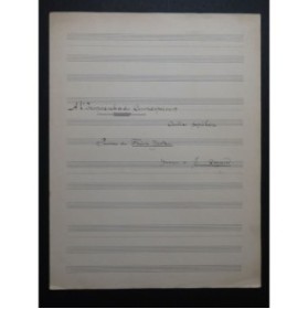 DAGAND Joseph O Bello Vierge Immaculado F. Mistral Manuscrit Chant Piano