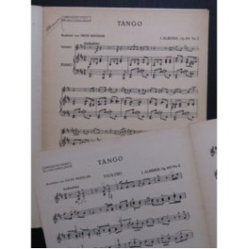 ALBENIZ Isaac Tango Violon Piano 1927