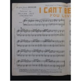 EVANS R. B. JEFF W. I Can't Believe You Love Me Jazz Piano 1928