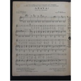 MORETTI Raoul Azaya Chant Piano 1926