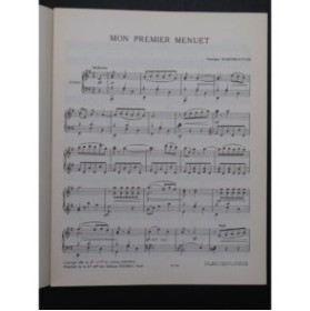 MARINKOVITCH Georges Mon premier menuet Piano