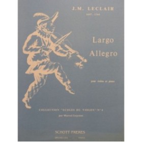 LECLAIR Jean-Marie Largo Violon Piano