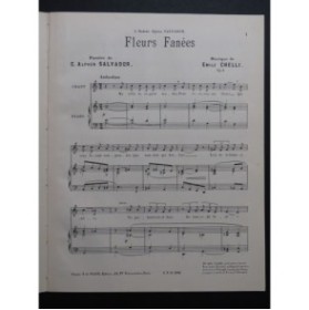 CHELLI Émile Fleurs Fanées Chant Piano ca1900