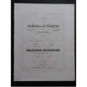 TEYSSEYRE François Glose de Ste Térèse Chant Piano ca1850