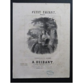 QUIDANT Alfred Petit Enfant Chant Piano ca1840