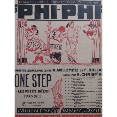 CHRISTINÉ Henri Phi-Phi Les Petits Païens Piano 1919