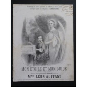 AUFFANT Mme Léon Mon Etoile et mon Guide Dédicace Chant Piano ca1850