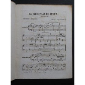 SAWANOFF George La jolie fille de Berne Piano ca1860