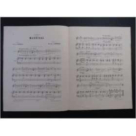 LEROUX Xavier Madrigal Chant Piano 1894