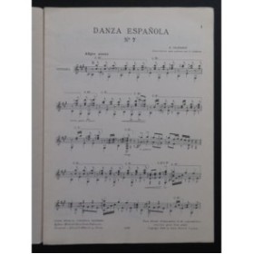 GRANADOS E. Danza Espanola No 7 Guitare 1974