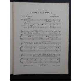 DUBOIS Théodore L'année est morte Chant Piano 1894