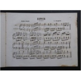 PICQUET Octave Espoir Piano 1870
