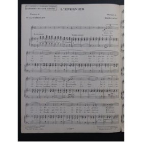 DARDANY L'Epervier Chant Piano 1923