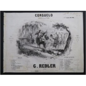 REDLER G. Consuelo Quadrille Piano 4 mains ca1850