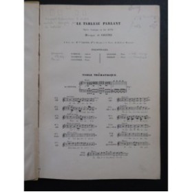GRETRY André Le Tableau Parlant Opéra Piano Chant XIXe