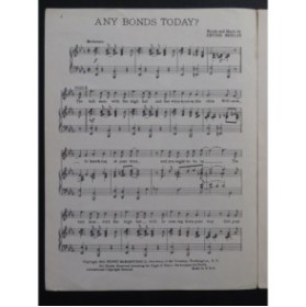 BERLIN Irving Any Bonds Today ? Chant Piano 1941