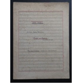RUMMEL Walter Nymphs and Shepherds Purcell Manuscrit Orchestre