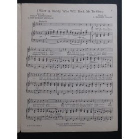 BALDWIN SLOANE ALfred I Want A Daddy Chant Piano 1920