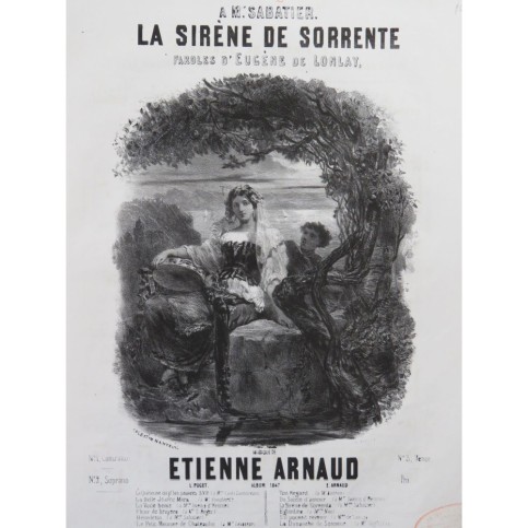 ARNAUD Étienne La Sirène de Sorrente Nanteuil Chant Piano 1847