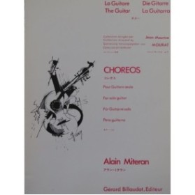 MITERAN Alain Choreos 4 pièces pour Guitare 1982
