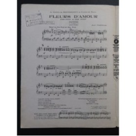 PADILLA José Fleurs d'Amour Piano 1925
