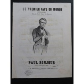 BONJOUR Paul Le premier pays du monde Chant Piano ca1850