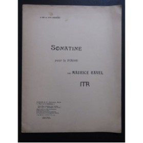 RAVEL Maurice Sonatine Piano 1965