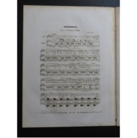CLAPISSON Louis Fraternité Chant Piano ca1840