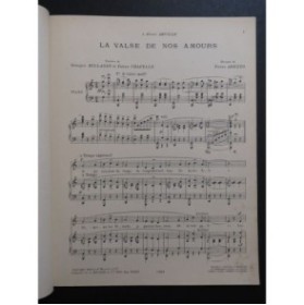 AREZZO Pierre La Valse de nos Amours Chant Piano 1913