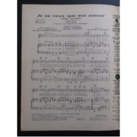 ROMBERG Sigmund Je ne veux que son amour Chant Piano 1930