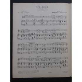 LATTÈS Marcel Un soir Chant Piano 1932