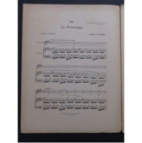 HAHN Reynaldo Le Printemps Chant Piano 1899