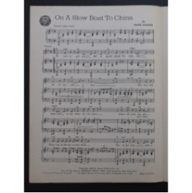 LOESSER Frank On a slow boat to china Chant Piano 1948