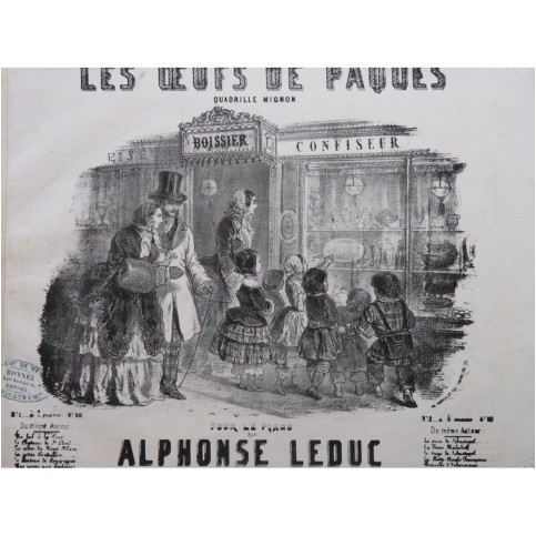 LEDUC Alphonse Les Oeufs de Pâques Piano ca1850