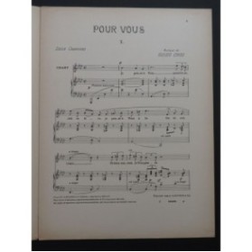 CHIGI Guido Pour vous Chanson Piano 1913