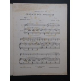 DUPONT Gabriel Chanson des noisettes Chant Piano 1909