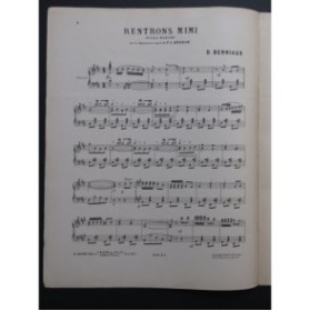 BERNIAUX D. Rentrons Mimi Piano 1908