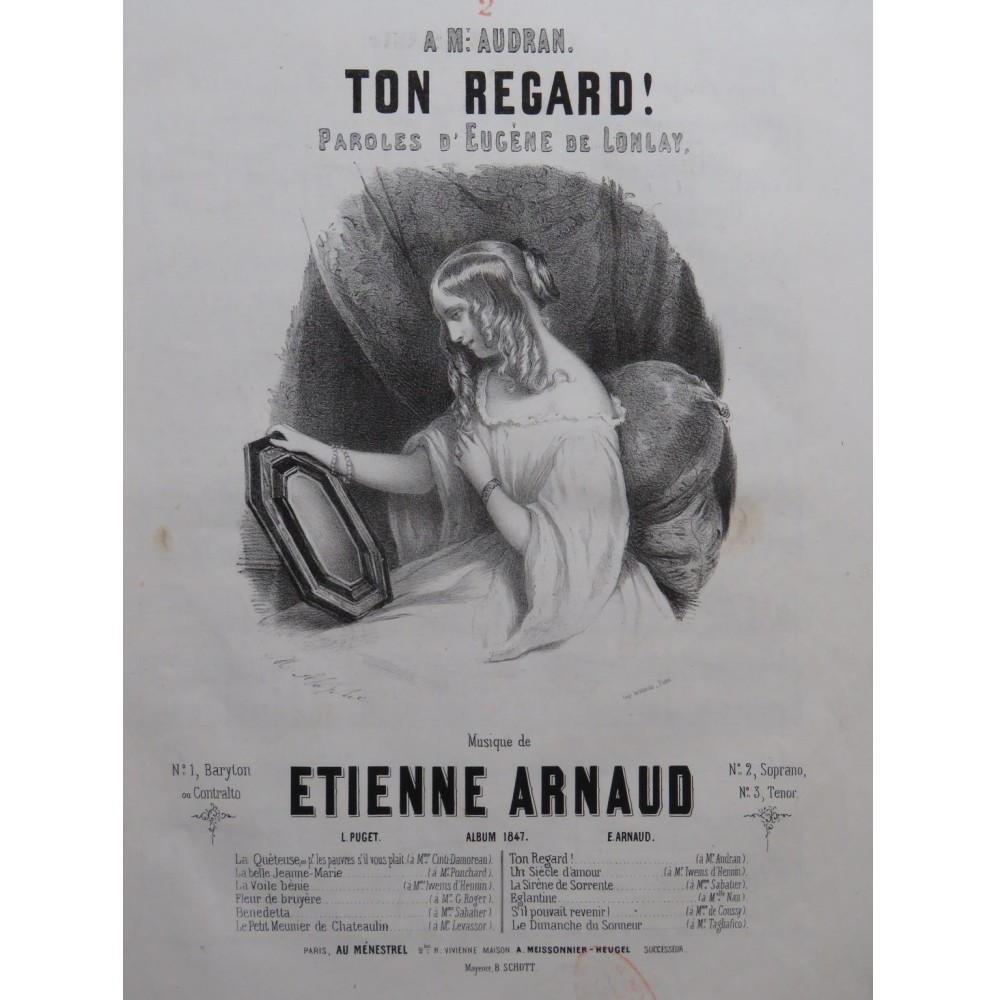 ARNAUD Étienne Ton Regard Chant Piano 1847