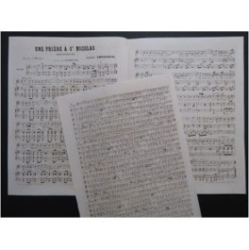 LHUILLIER Edmond Une prière à St Nicolas Chant Piano ca1850