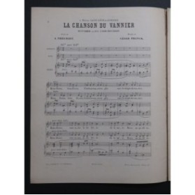 FRANCK César La Chanson du Vannier Chant Piano 1889