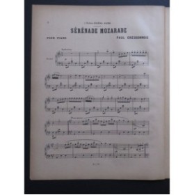 CRESSONNOIS Paul Sérénade Mozarabe Piano ca1890