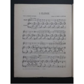 DE BRÉVILLE Pierre Trois Mélodies Chant Piano ca1890