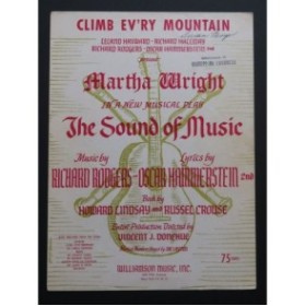 RODGERS Richard Climb Ev'ry Mountain Chant Piano 1959