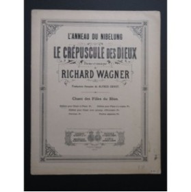 WAGNER Richard Chant des Filles du Rhin Chant Piano ca1900