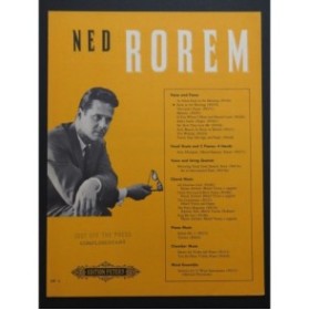 ROREM Ned Early in the Morning Chant Piano 1958